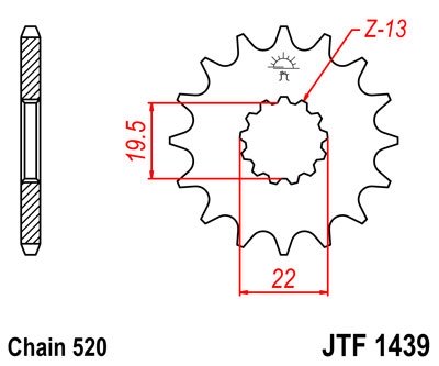 Звезда передняя JT Sprockets JTF1439.13