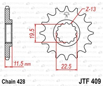 Звезда передняя JT Sprockets JTF409.14