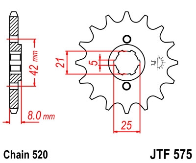 Звезда передняя JT JTF575.16