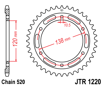 Звезда задняя JT Sprockets JTR1220.36