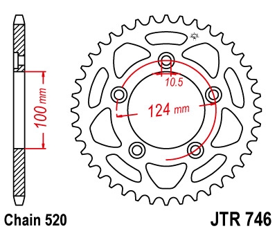 Звезда задняя JT Sprockets JTR746.44