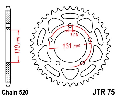 Звезда задняя JT Sprockets JTR75.45