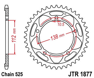 Звезда задняя JT Sprockets JTR1877.41