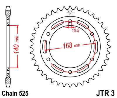 Звезда задняя JT Sprockets JTR3.47