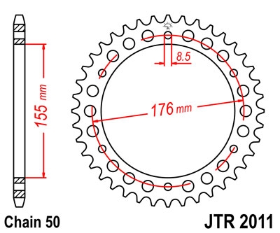 Звезда задняя JT Sprockets JTR2011.45