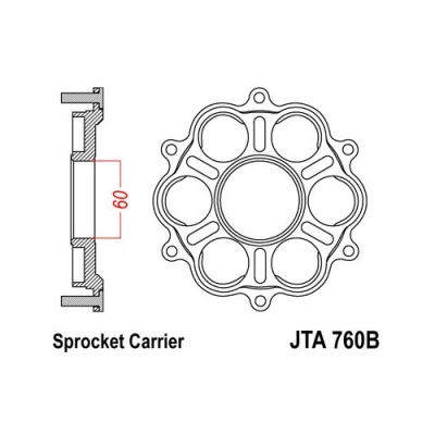 Держатель звезды JT Sprockets JTA760B
