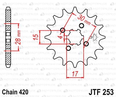 Звезда передняя JT Sprockets JTF253.12