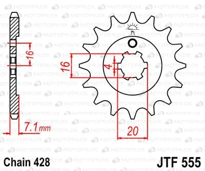 Звезда передняя JT Sprockets JTF555.13