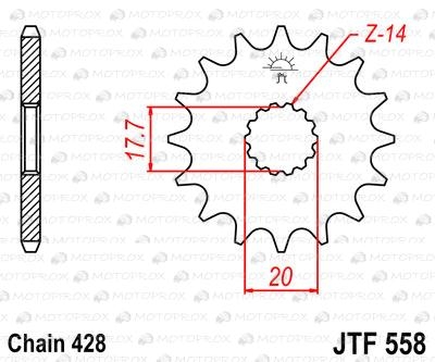 Звезда передняя JT Sprockets JTF558.13