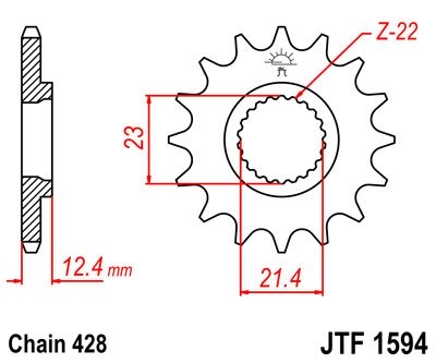 Звезда передняя JT Sprockets JTF1594.15