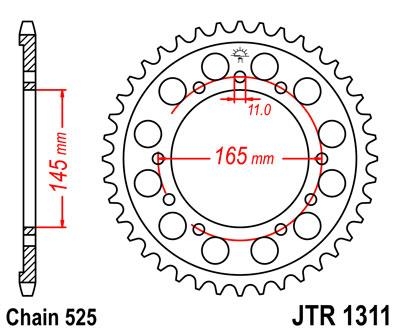 Звезда задняя JT Sprockets JTR1311.43