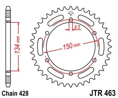 Звезда задняя JT Sprockets JTR463.48