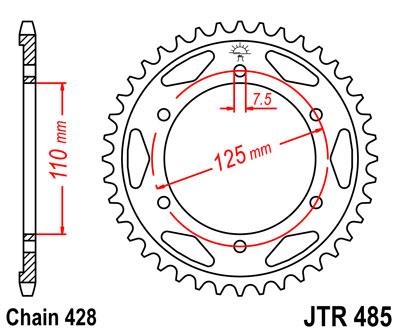 Звезда задняя JT Sprockets JTR485.48