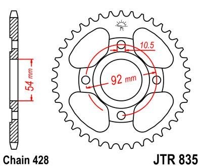 Звезда задняя JT Sprockets JTR835.49