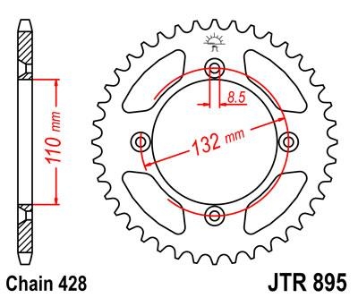 Звезда задняя JT Sprockets JTR895.49