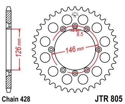 Звезда задняя JT Sprockets JTR805.50