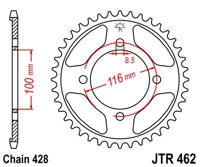 Звезда задняя JT Sprockets JTR462.50