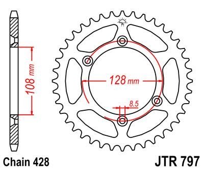 Звезда задняя JT Sprockets JTR797.51