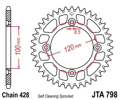 Звезда задняя JT Sprockets JTA798.51