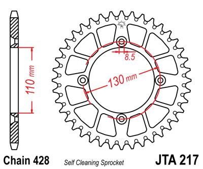 Звезда задняя JT Sprockets JTA217.55