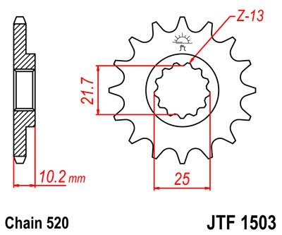 Звезда передняя JT Sprockets JTF1503.12