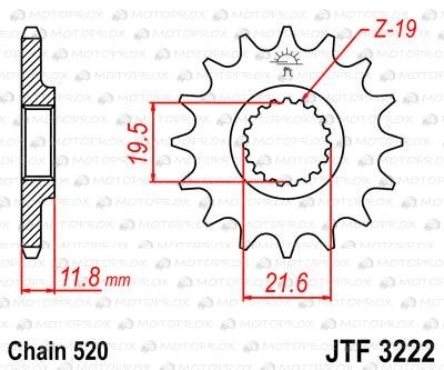 Звезда передняя JT Sprockets JTF3222.12