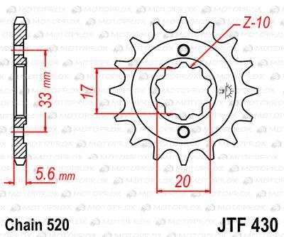 Звезда передняя JT Sprockets JTF430.13