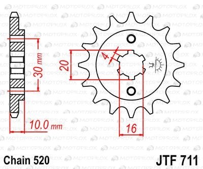 Звезда передняя JT Sprockets JTF711.13