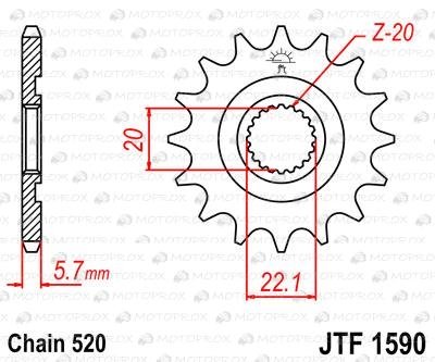 Звезда передняя JT Sprockets JTF1590.12