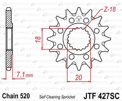 Звезда передняя JT Sprockets JTF427.12SC