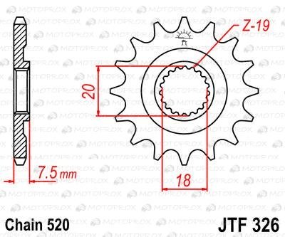 Звезда передняя JT Sprockets JTF326.13