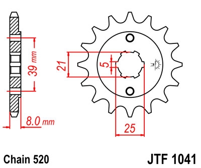 Звезда передняя JT Sprockets JTF1041.14