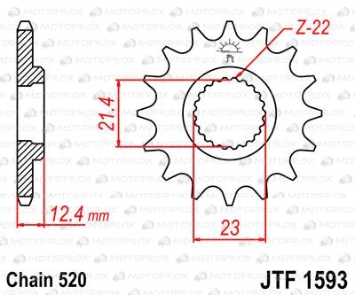 Звезда передняя JT Sprockets JTF1593.14