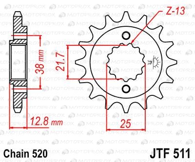 Звезда передняя JT Sprockets JTF511.14