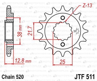 Звезда передняя JT Sprockets JTF511.15