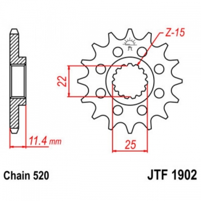 Звезда передняя JT Sprockets JTF1902.15