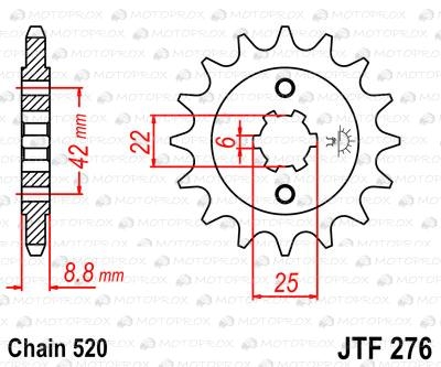 Звезда передняя JT Sprockets JTF276.15