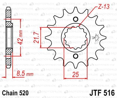 Звезда передняя JT Sprockets JTF516.16