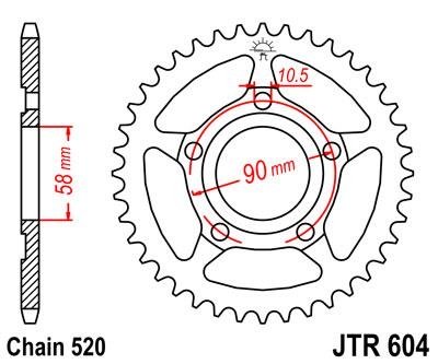 Звезда задняя JT Sprockets JTR604.35