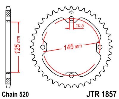 Звезда задняя JT Sprockets JTR1857.37