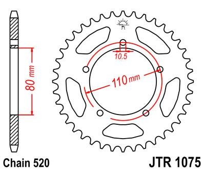 Звезда задняя JT Sprockets JTR1075.39