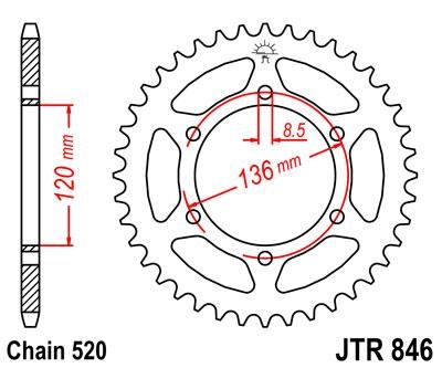 Звезда задняя JT Sprockets JTR846.41