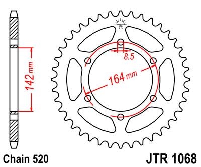 Звезда задняя JT Sprockets JTR1068.46