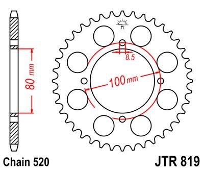 Звезда задняя JT Sprockets JTR819.47