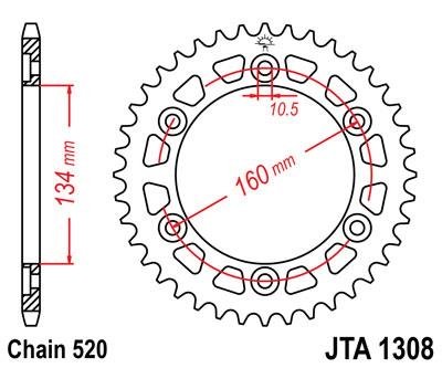 Звезда задняя JT Sprockets JTA1308.48