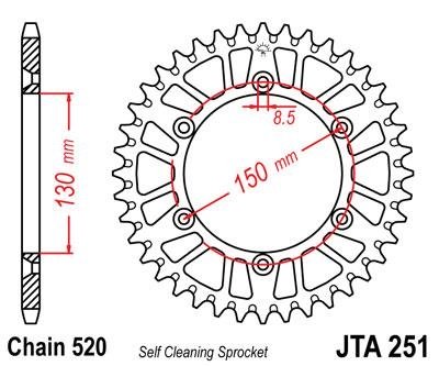 Звезда задняя JT Sprockets JTA251.49