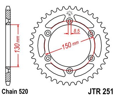 Звезда задняя JT Sprockets JTR251.49