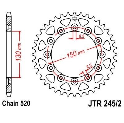 Звезда задняя JT Sprockets JTR245/2.50