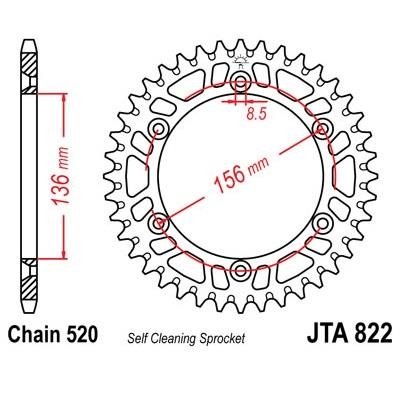 Звезда задняя JT Sprockets JTA822.53