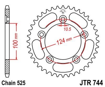 Звезда задняя JT Sprockets JTR744.36